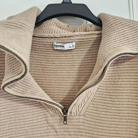 Cozy Tan Ribbed Sweater - Picture 4 of 5